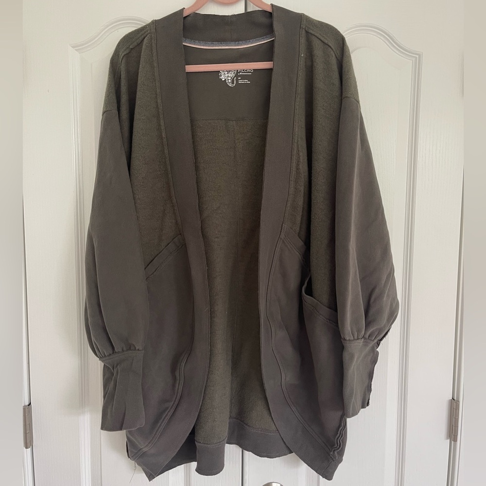 Anthropologie Aubrey cardigan in carbon 2X